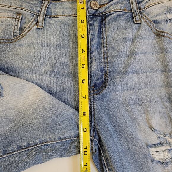 KanCan Women’s Size 13 Distressed Skinny Jeans Light Wash Stretch Denim - Picture 5 of 8